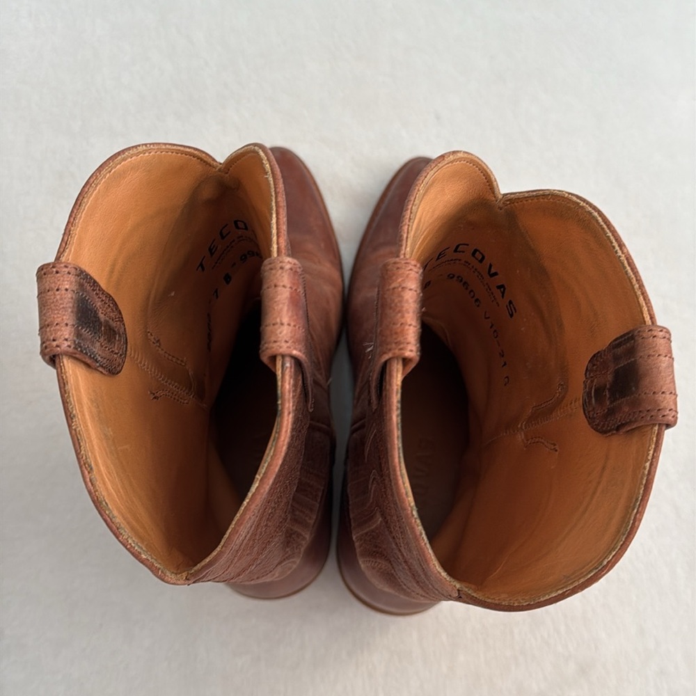 Tecovas Rustic Brown Leather Western Heeled Boots - Picture 8 of 16